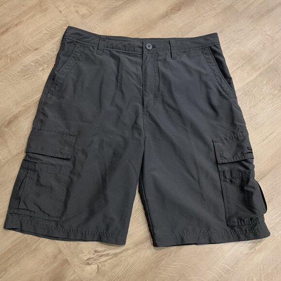 Quiksilver Cargo Surf Board Shorts Men's Size 36 Gray Amphibian Wet Dry Hybrid - Picture 1 of 6